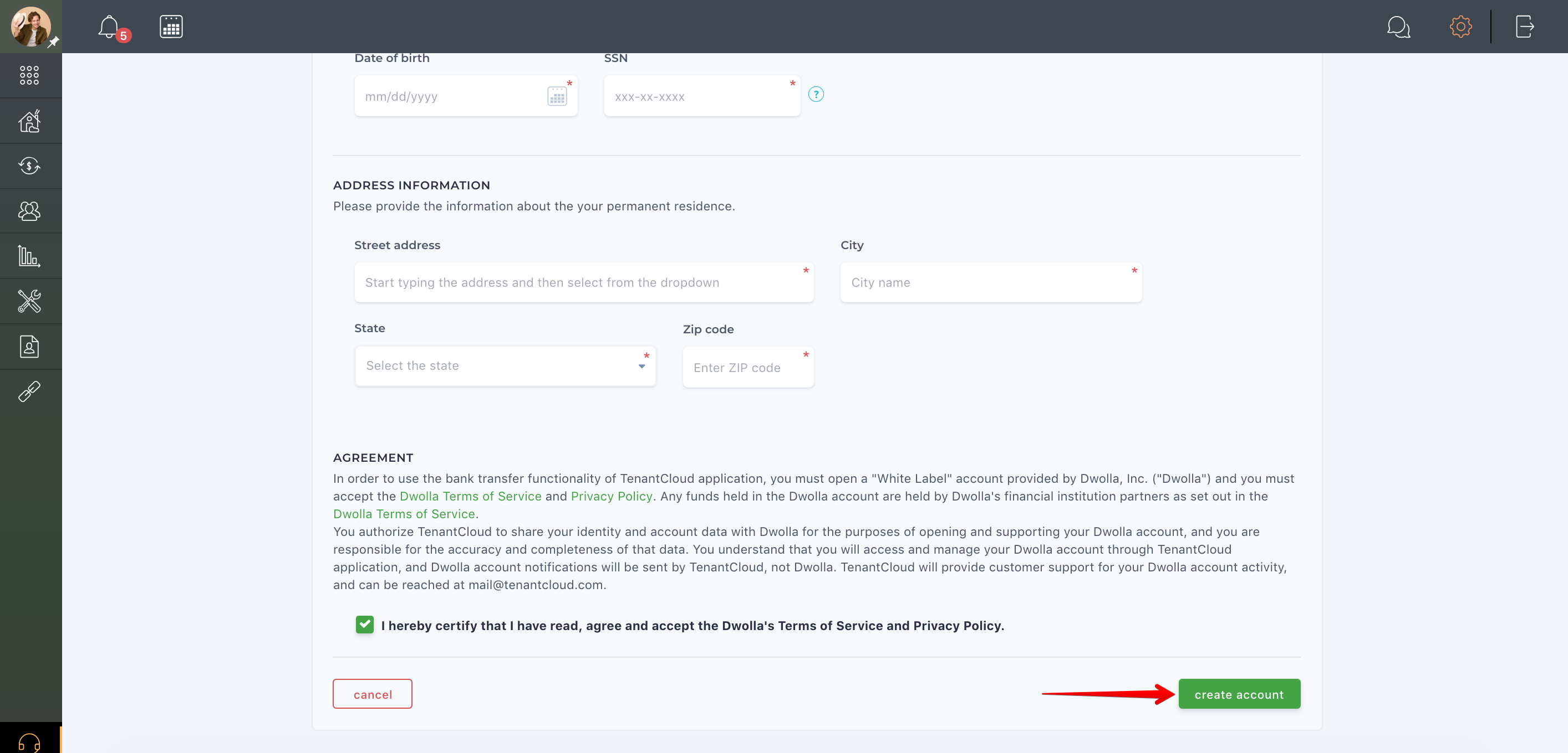 How to set up a personal account?