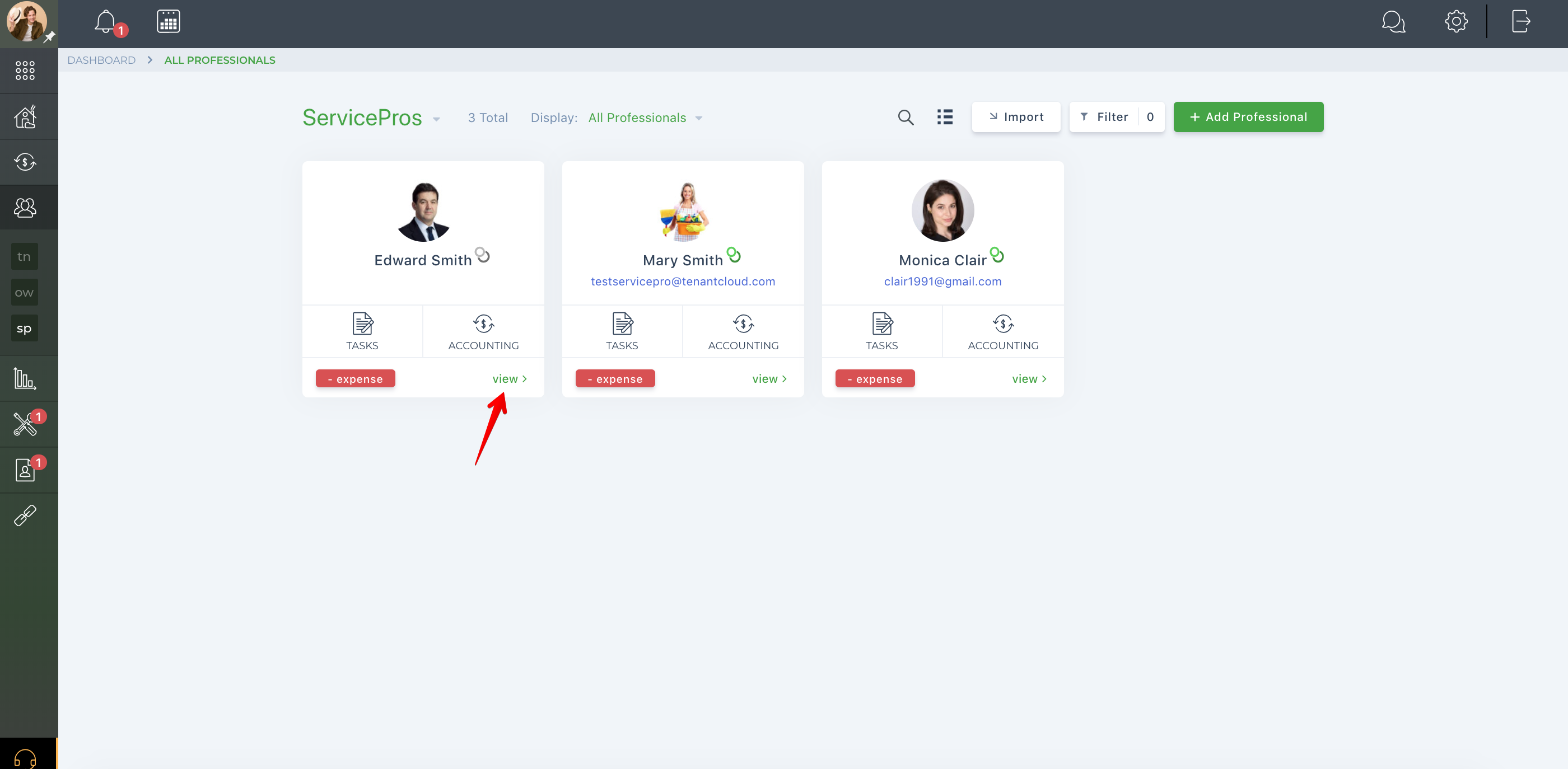 How do I connect with my professional?