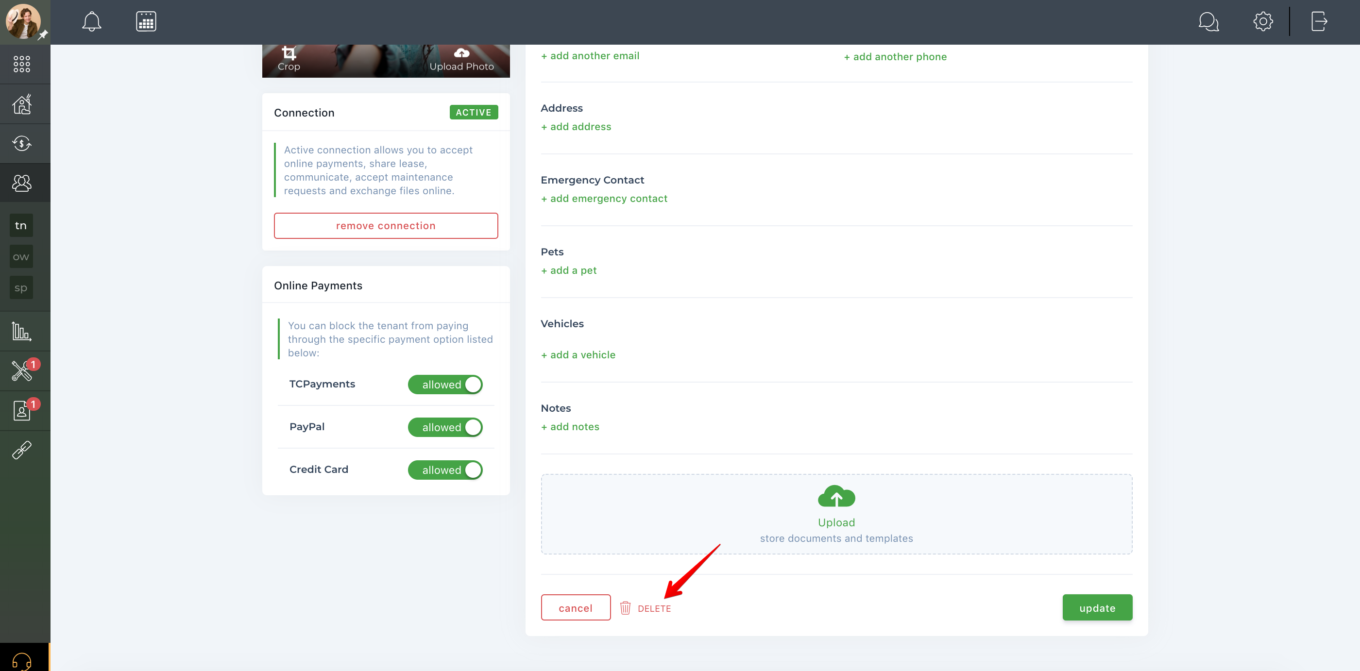 How to remove a tenant?