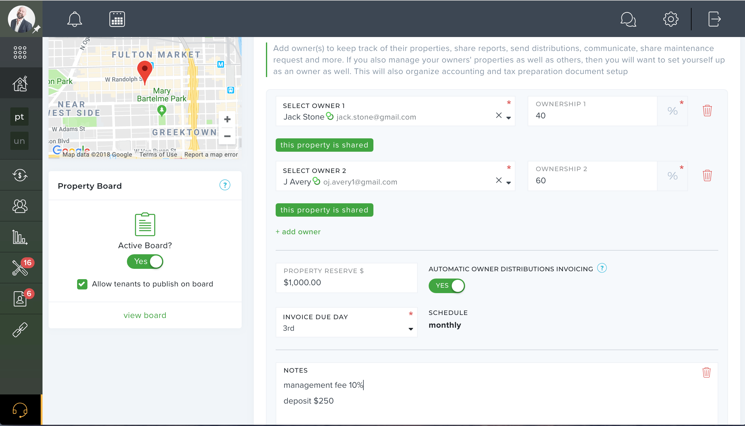 Property Reserve and Owner Balance 