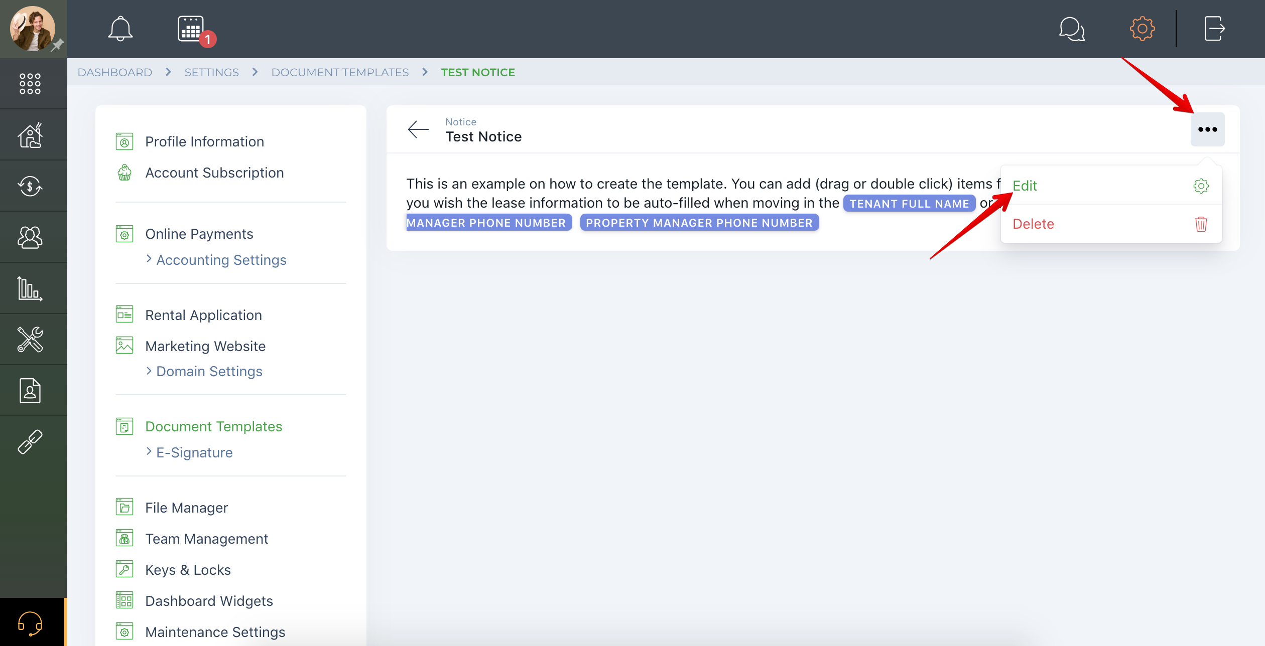 How to edit my Notices Templates?