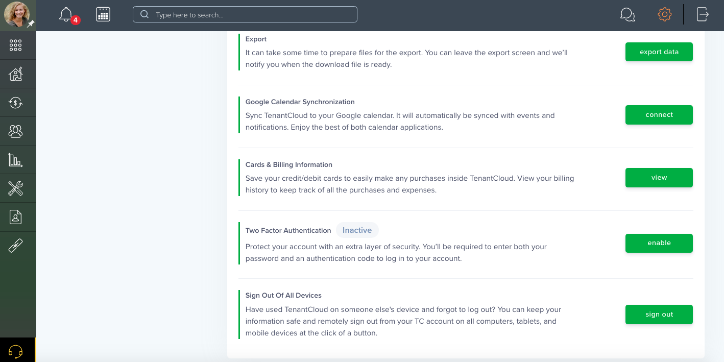 TenantCloud Two-Factor Authentication