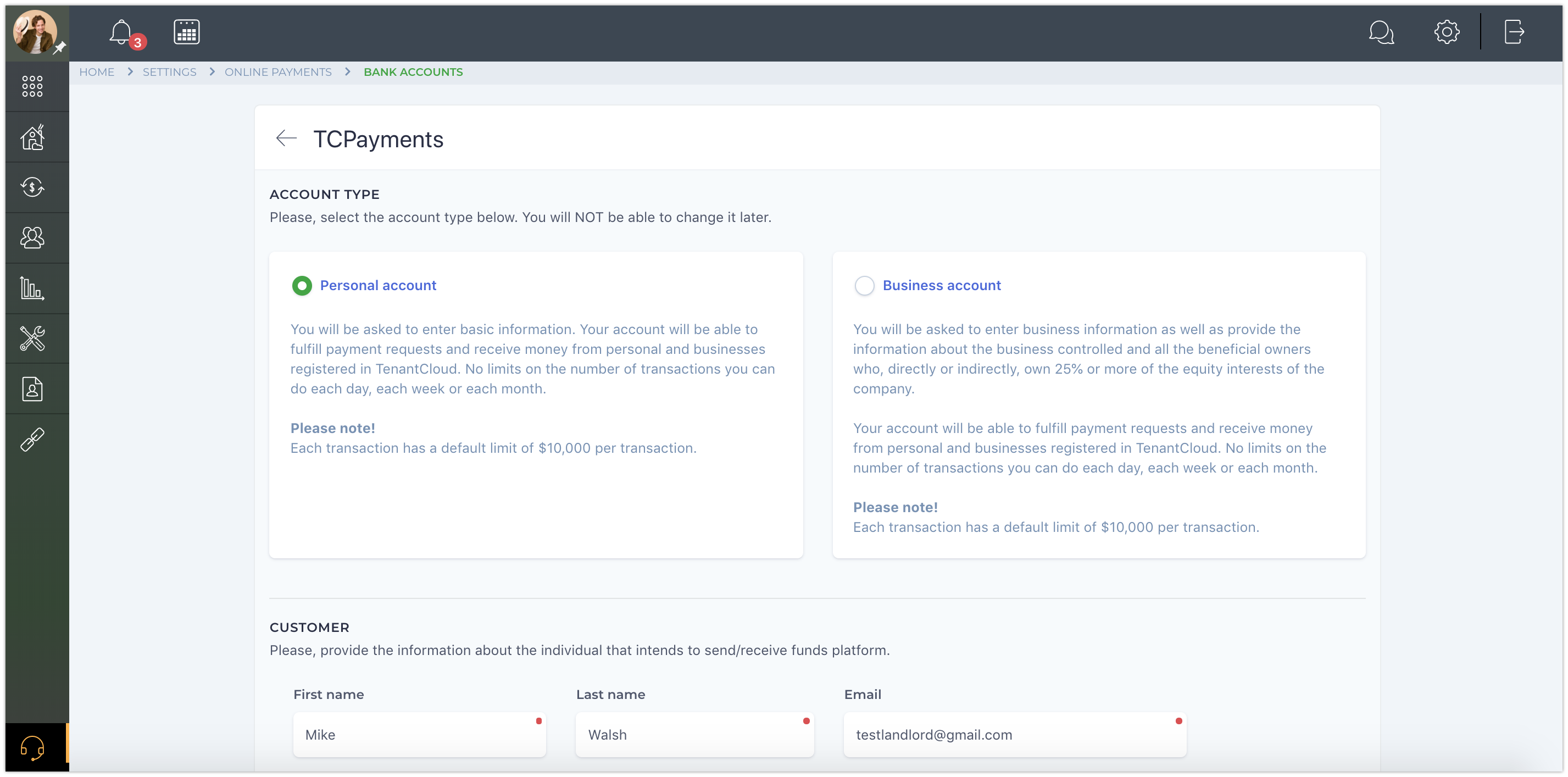 How do I set up a business account?