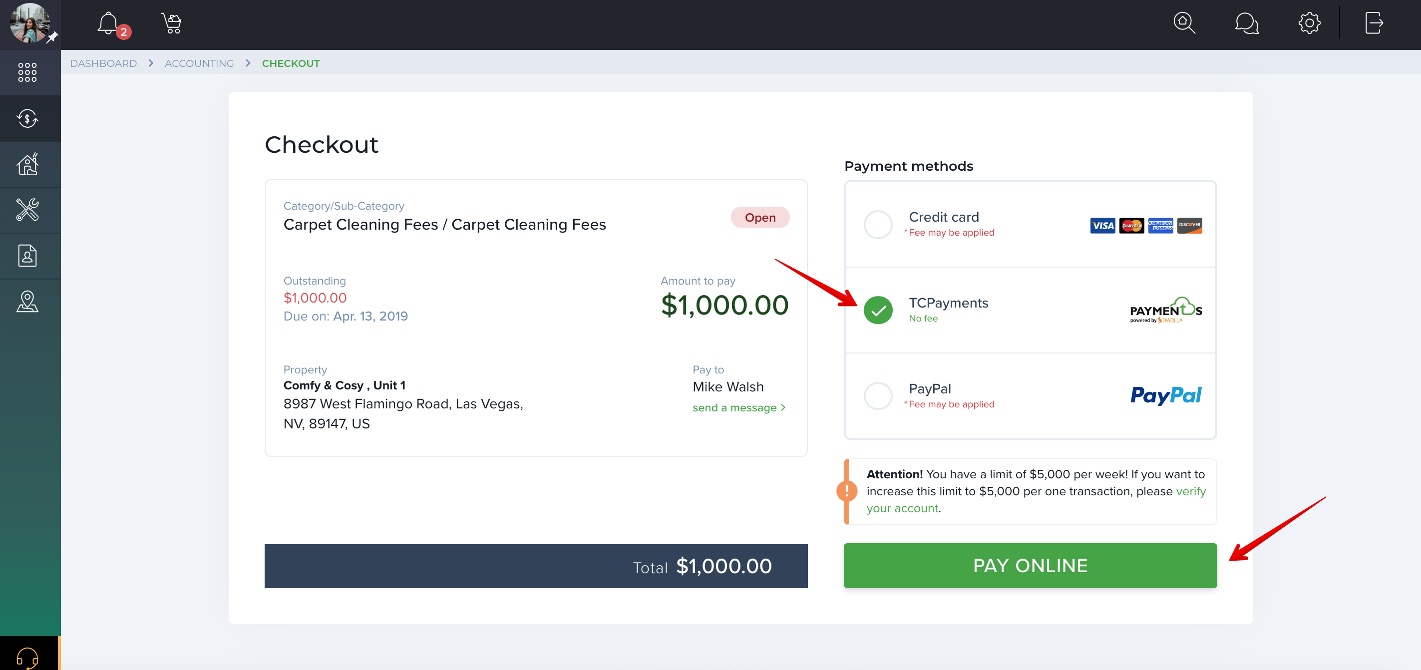 How to pay rent online?