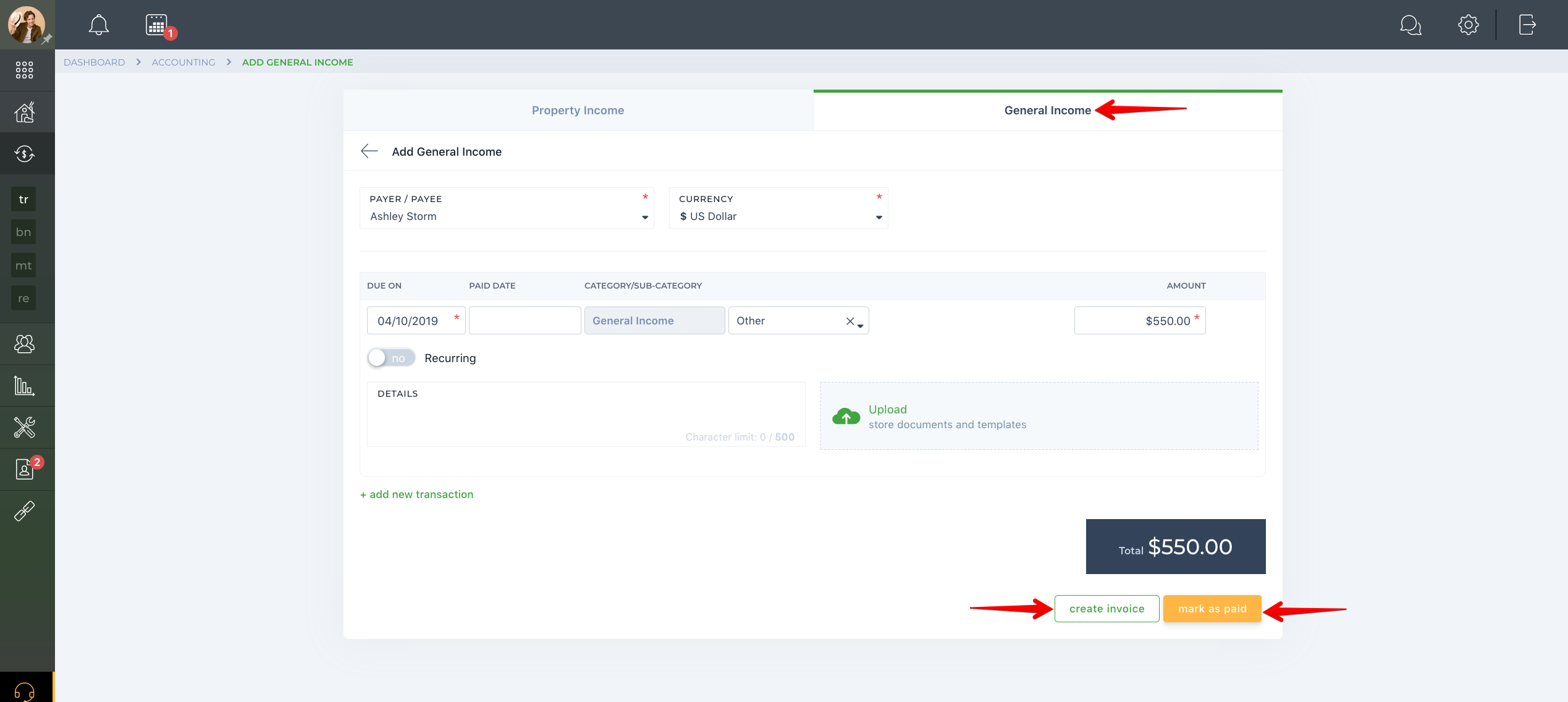 How to create an invoice?