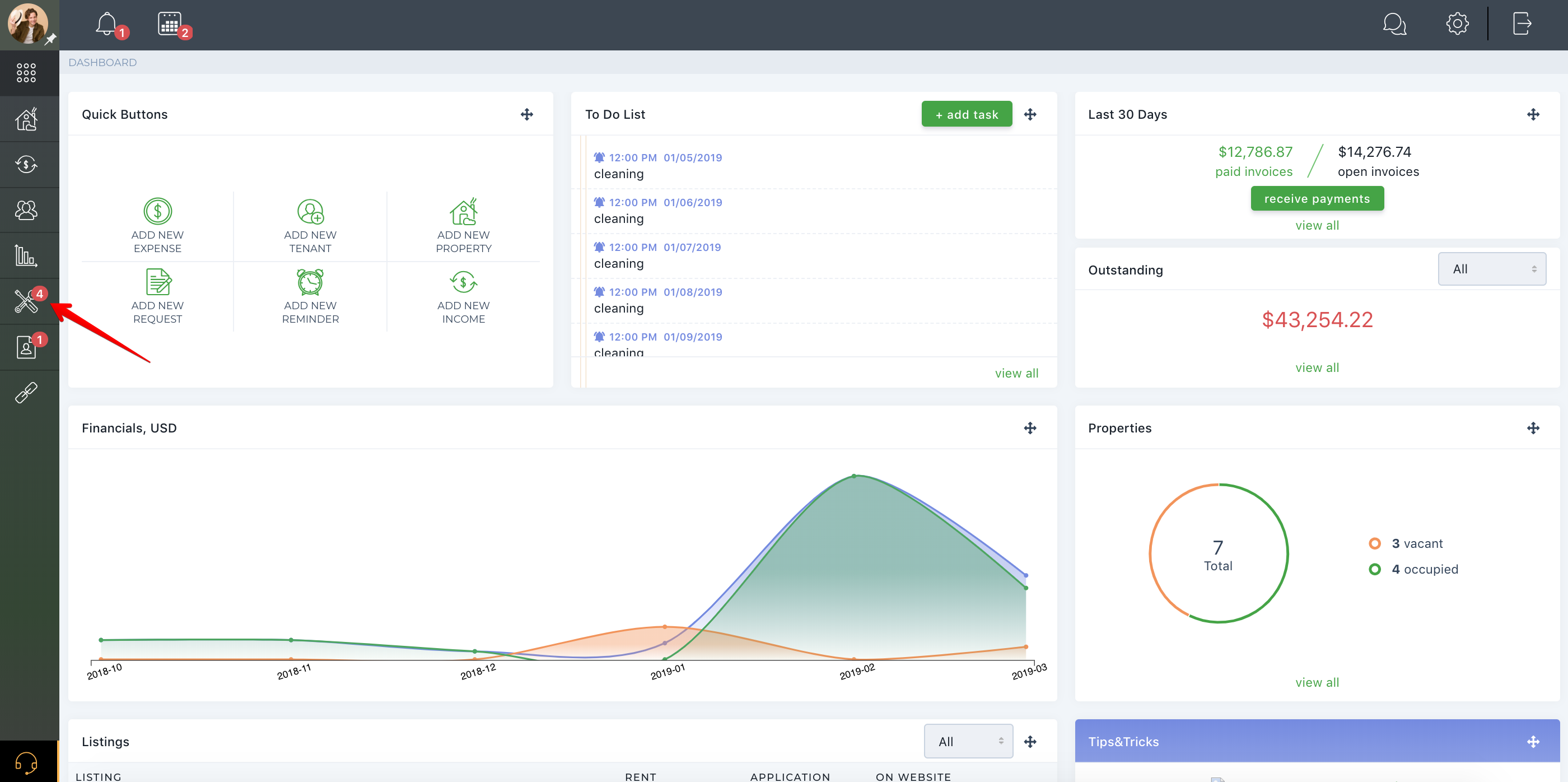 How to communicate with a Tenant and ServicePro within a maintenance request?