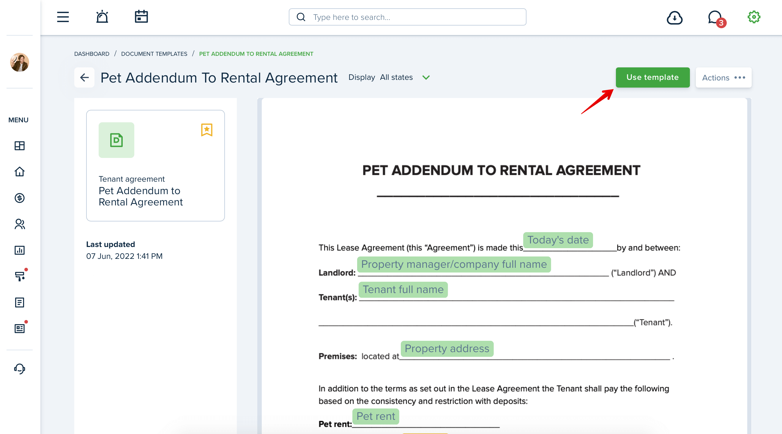 TenantCloud Standard Residential Lease Agreement Template