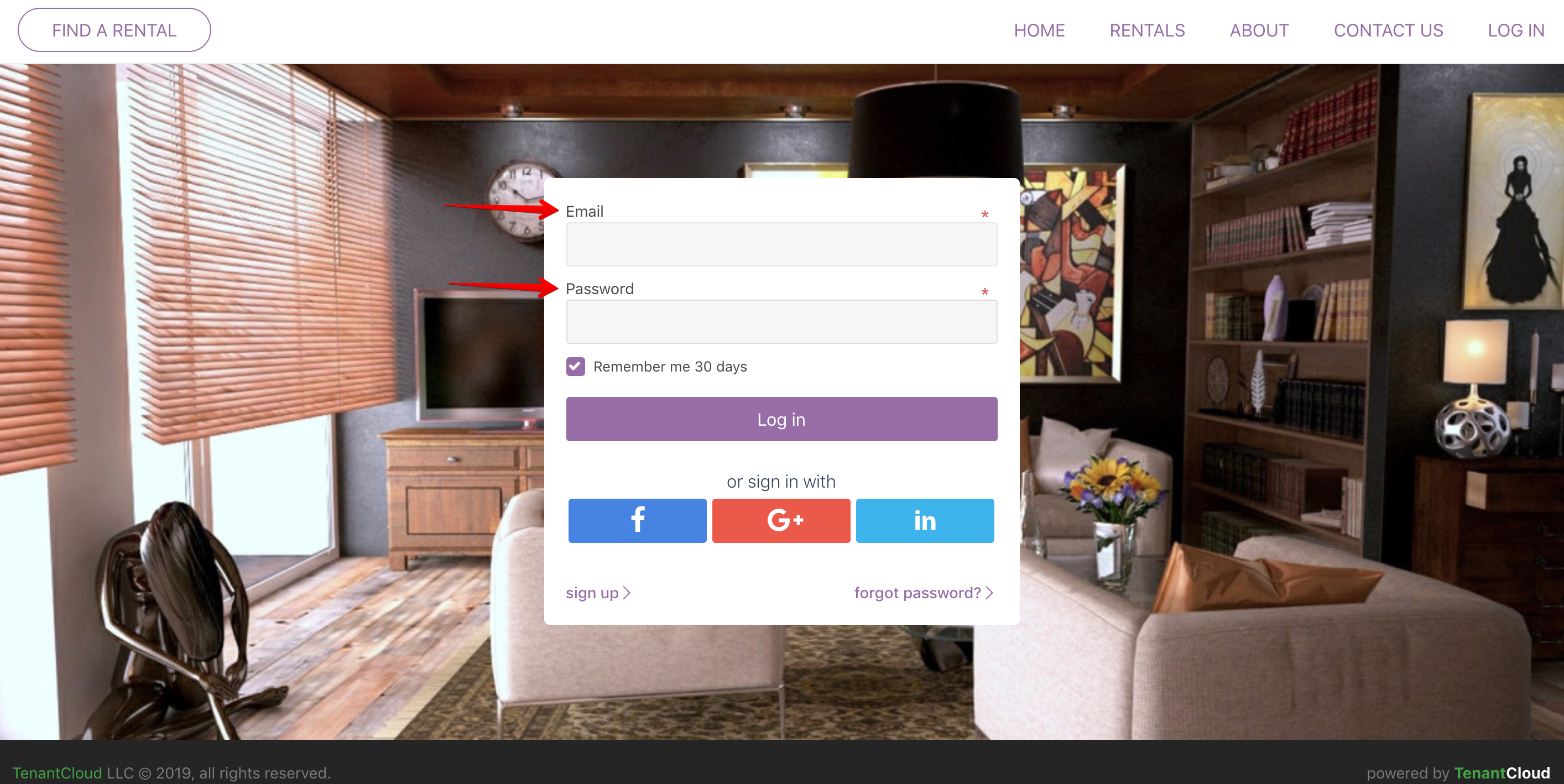 How does the potential tenant apply to a property?