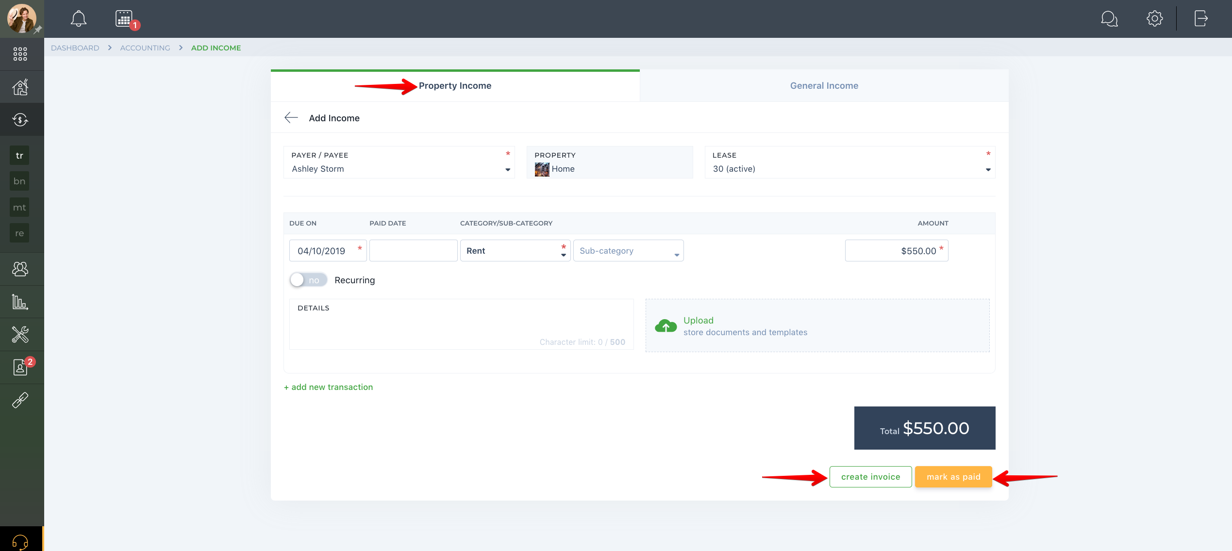 How to create an invoice?