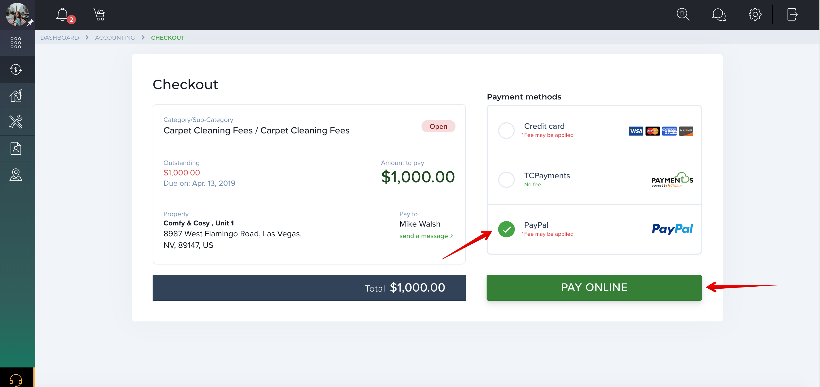 How to pay rent online?