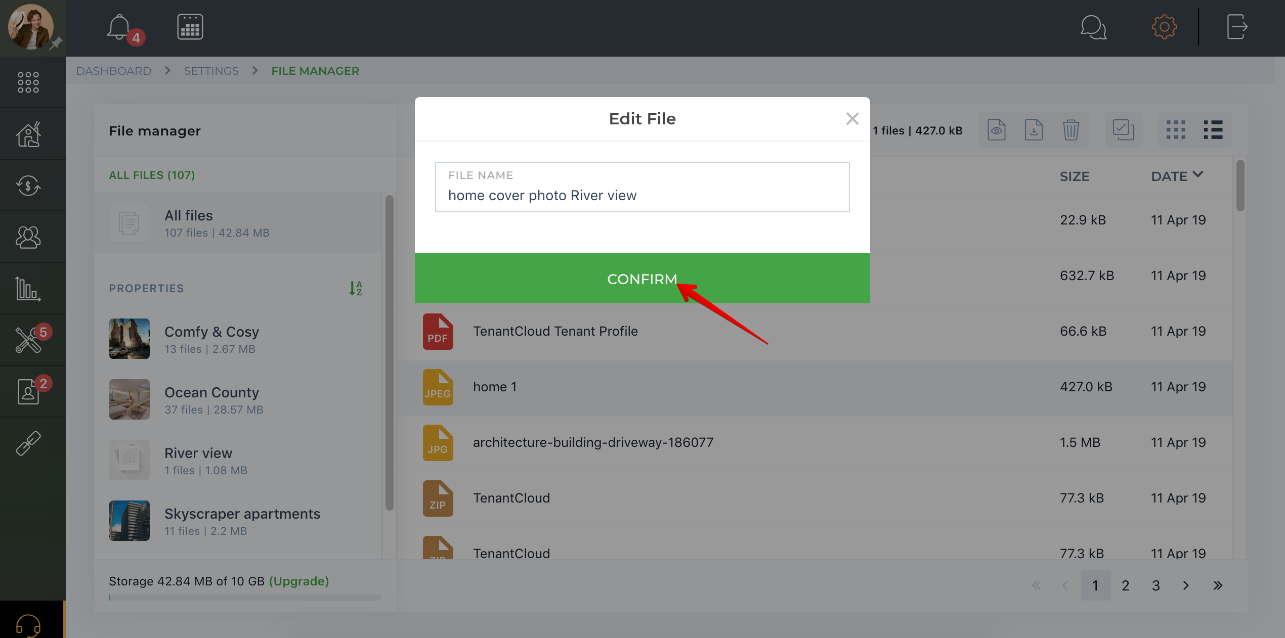 How do I manage all uploaded files?