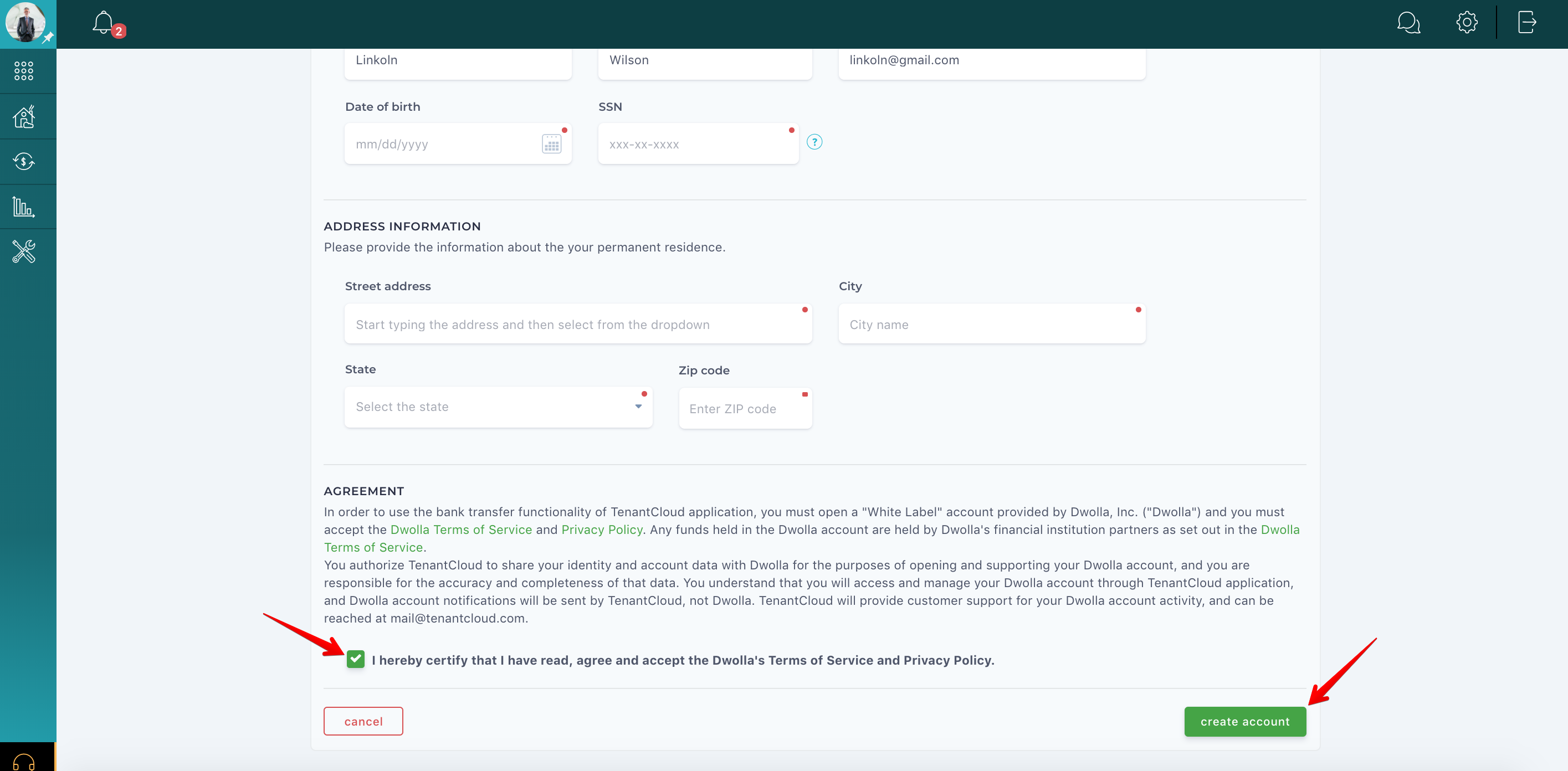 How do I set up a personal account?