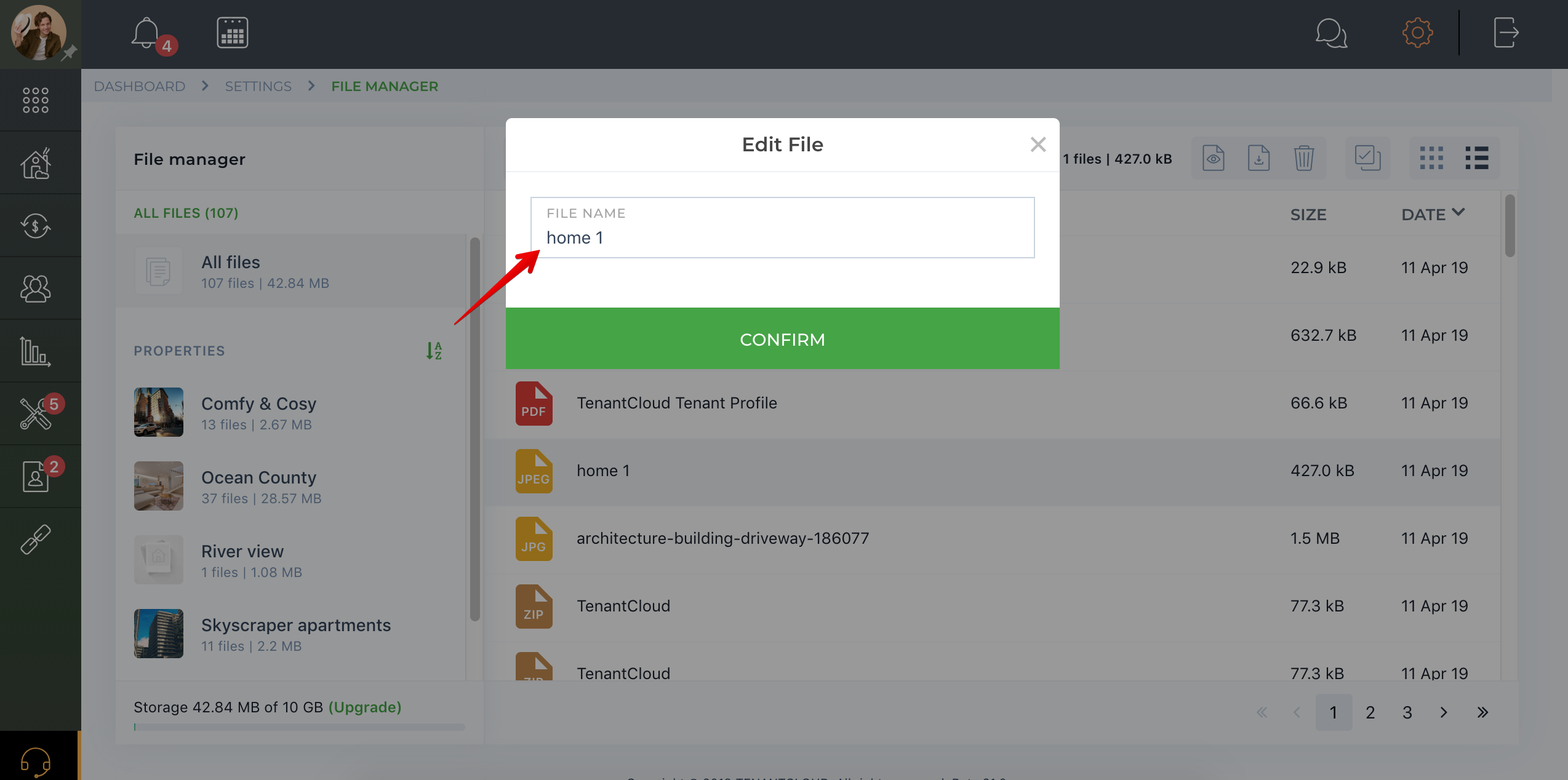 How do I manage all uploaded files?
