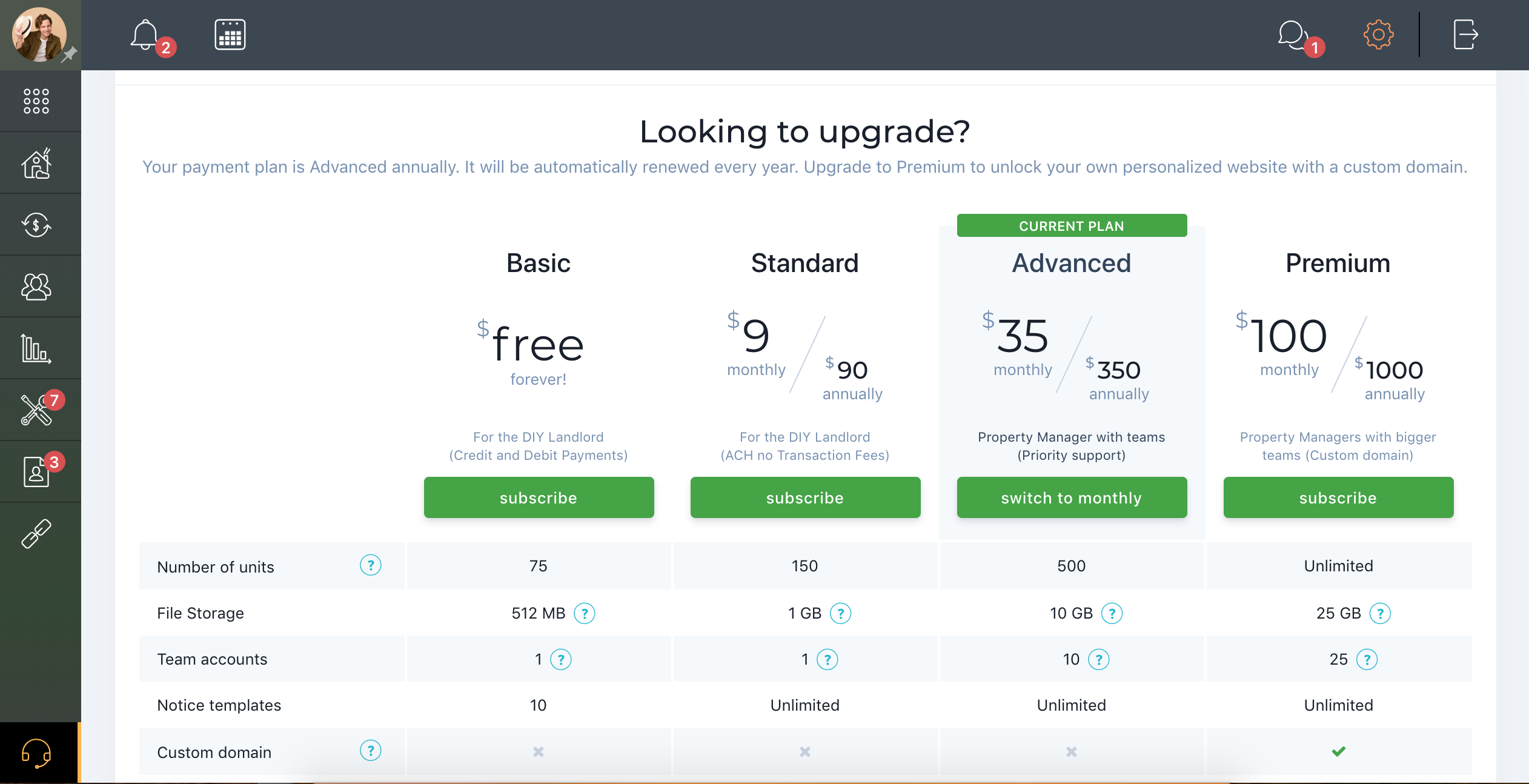 How to get more units and more space for file storage?