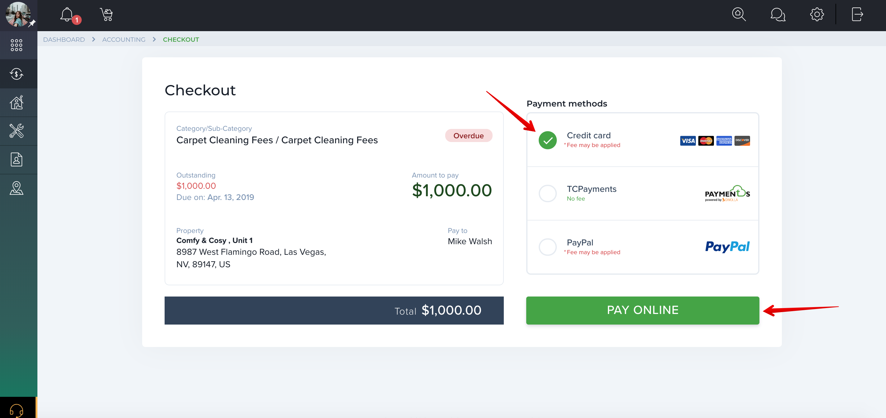 How to pay rent online?