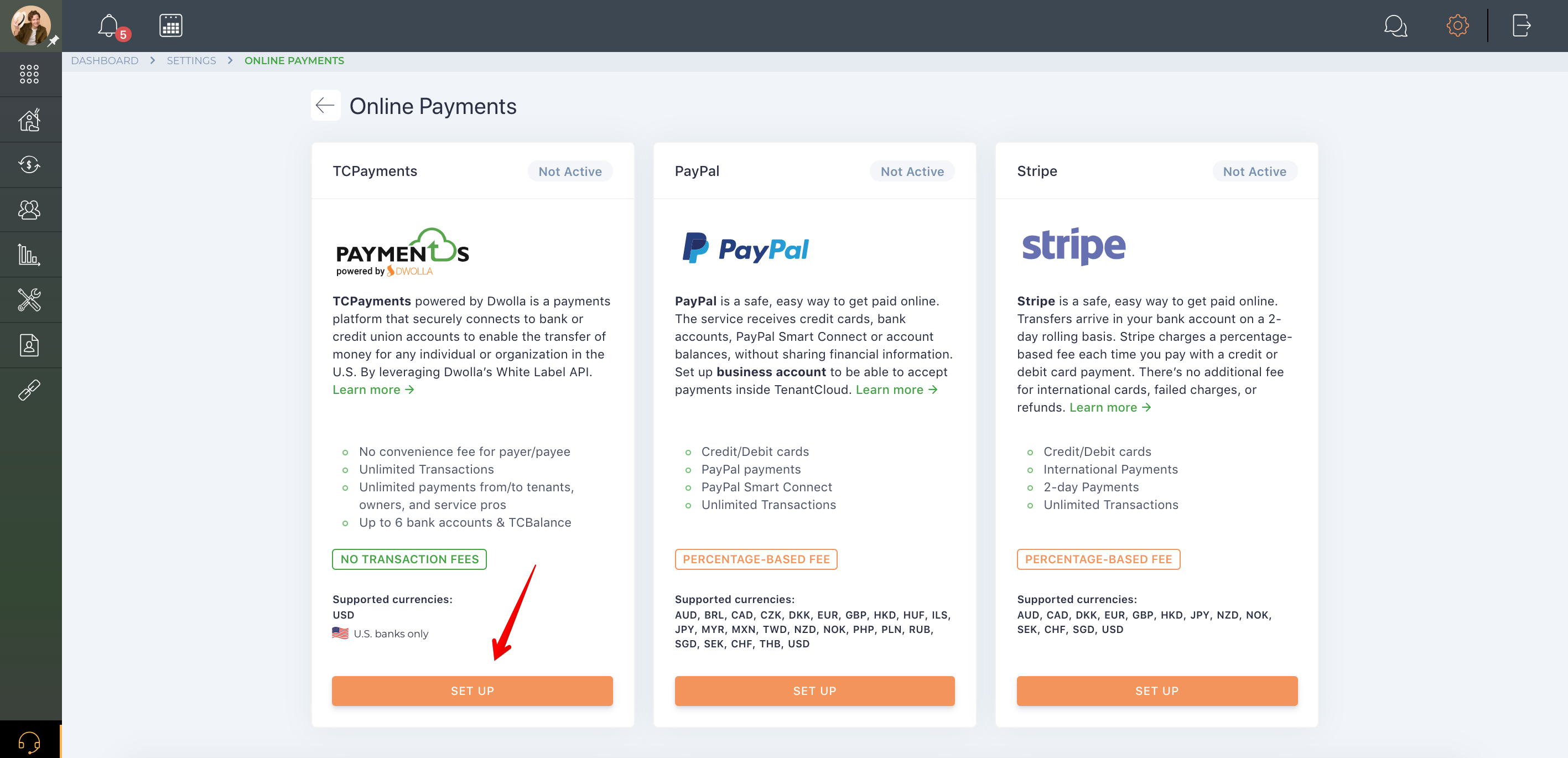 How to set up a personal account?